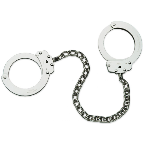 Peerless Handcuff Company Model 703C 15'' Leg Iron - Nickel Finish