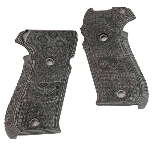 SIG SAUER Grip Set, P220, Black Gray G10 Piranha, SIG SAUER Logo