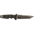 Schrade Fixed Blade Tanto 9Cr17 High Carbon Steel HL1 Rubber Handle w/Lanyard Hole and Ambidextrous Sheath
