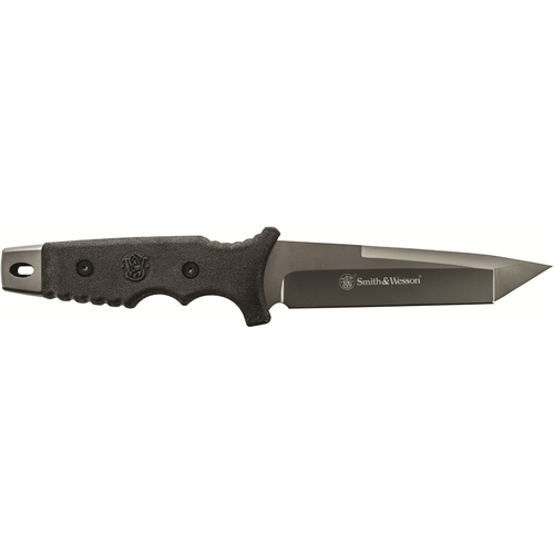 Schrade Fixed Blade Tanto 9Cr17 High Carbon Steel HL1 Rubber Handle w/Lanyard Hole and Ambidextrous Sheath