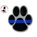 Thin Blue Line Thin Blue Line Paw Sticker, 3 x 3.5 Inches