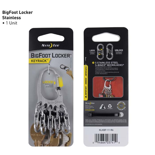Nite-Ize BigFoot Locker Stainless Steel KeyRack