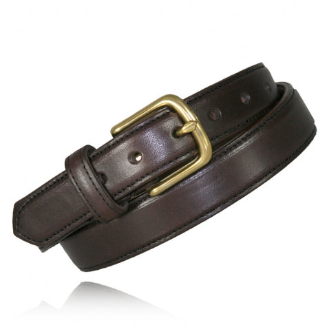 Boston Leather 1 1/4 Feather Edge Dress Belt