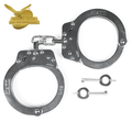 Hiatt Nickel Chain Handcuffs with Double Key Hole