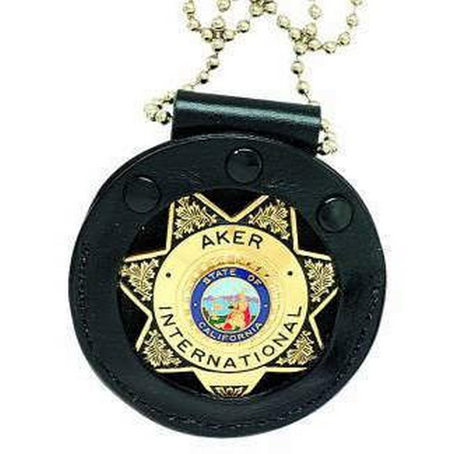 Aker Leather Neck Badge Holder