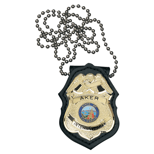 Aker Leather Recessed Federal Badge Holder