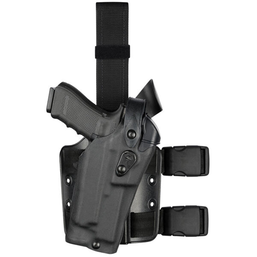 Safariland Model 6304RDS ALS/SLS Drop-Rig Tactical Holster for Glock 17 MOS w/ SureFire XVL2