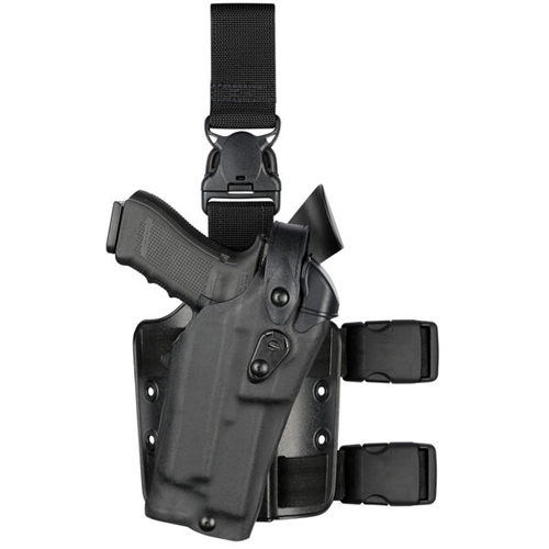 Safariland Model 6305RDS ALS/SLS Tactical Holster w/ Quick-Release Leg Strap for Glock 17 MOS w/ SureFire XVL2