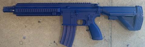 Blue Training Guns By Rings H&K 416 w/10 Barrel,Closed Stock Replica
