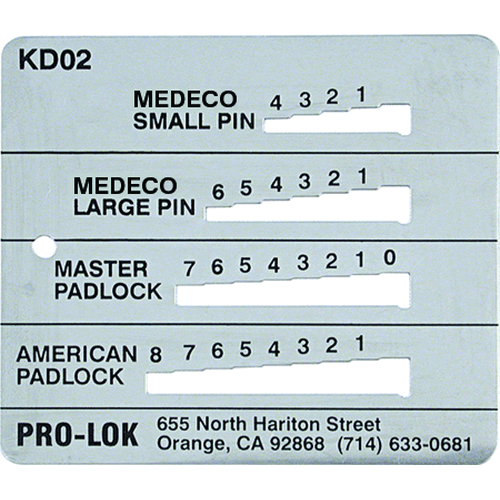 PRO-LOK Tools Key Decoder – Medeco, Master & American