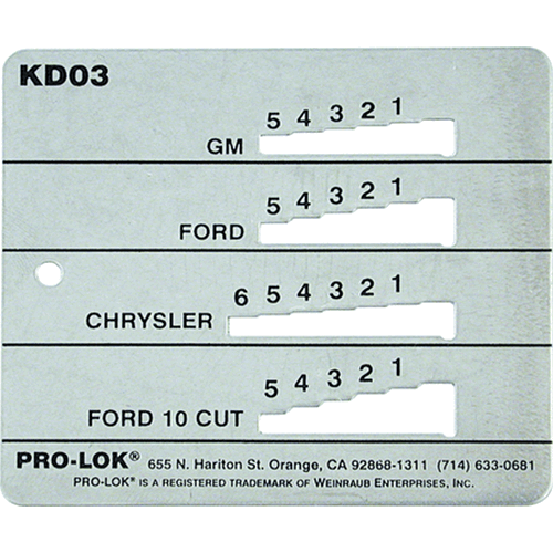 PRO-LOK Tools Key Decoder – GM, Chrysler, Ford & 10cut