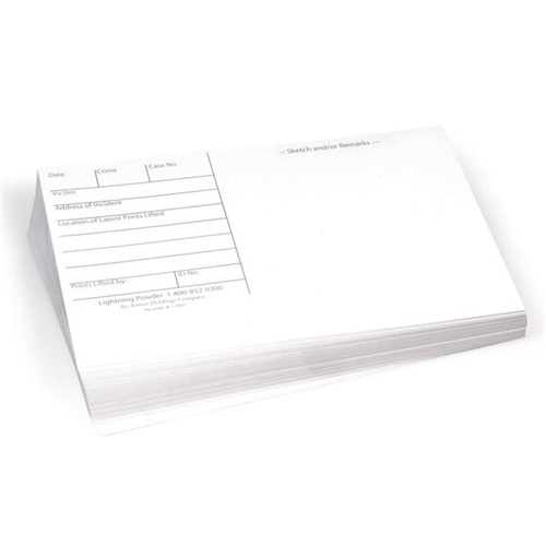 Lightning Powder Backing Cards, 5.5 x 8.5, White, Pack of 100