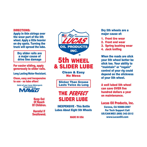 Lucas Oil 5th Wheel & Slide Lube