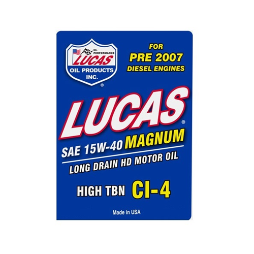 Lucas Oil SAE 15W-40 Magnum High TBN CI-4 Motor Oil