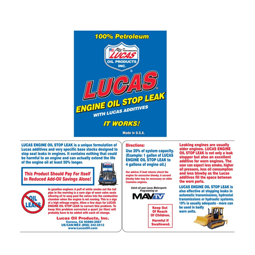 Lucas Oil Engine Oil Stop Leak