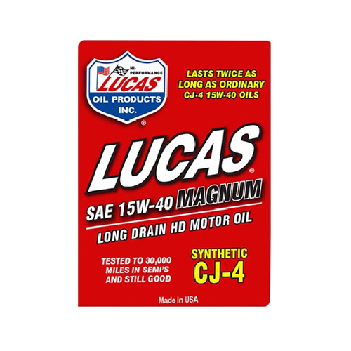 Lucas Oil SAE 15W-40 Magnum CJ-4 Long Drain Heavy Duty Motor Oil