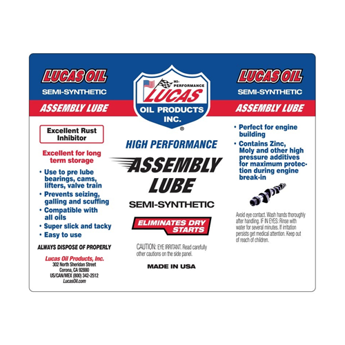 Lucas Oil Semi-Synthetic High Performance Assembly Lube