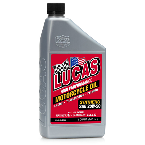 Lucas Oil Synthetic SAE High Performance Motorcycle Oil