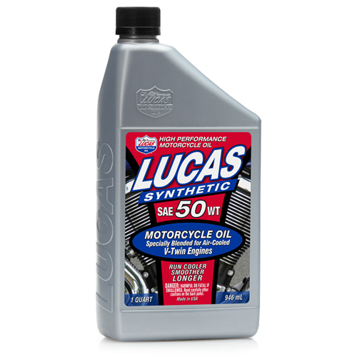 Lucas Oil Synthetic SAE 50W V-Twin Motorcycle Oil