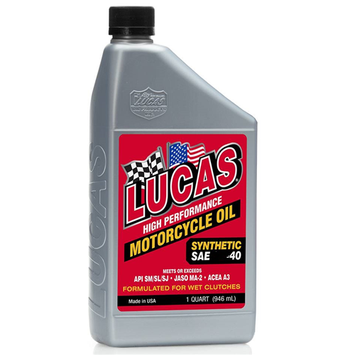 Lucas Oil Synthetic SAE High Performance Motorcycle Oil