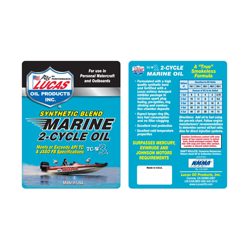 Lucas Oil Synthetic Blend 2-Cycle Marine Oil