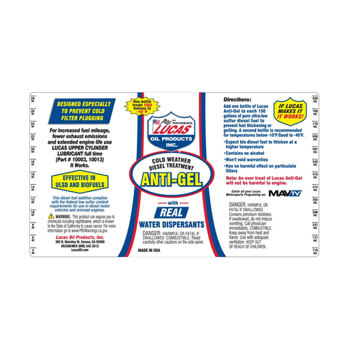 Lucas Oil Anti-Gel Cold Weather Diesel Treatment