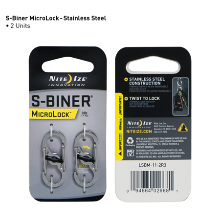 Nite-Ize S-Biner Stainless Steel MicroLock