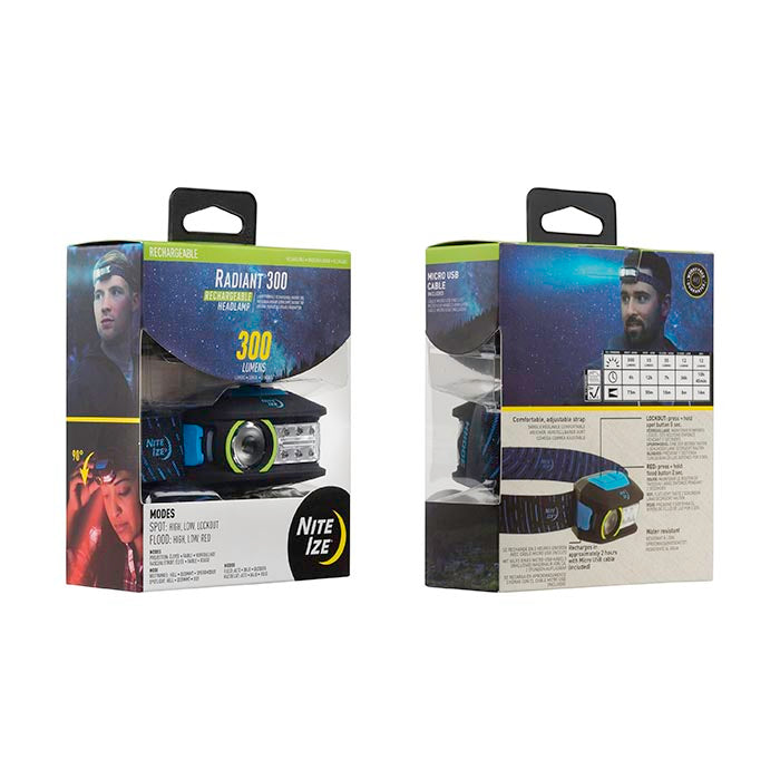Nite-Ize Radiant 300 Rechargeable Headlamp - Blue
