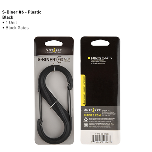 Nite-Ize S-Biner Plastic Double Gated Carabiner #6