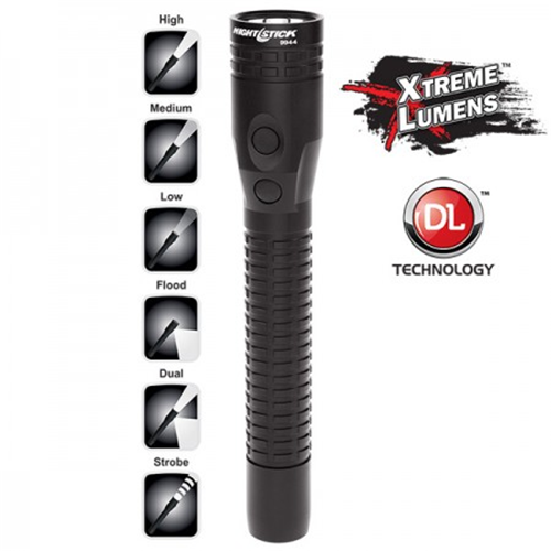 Nightstick Metal Duty/Personal-Size Dual-Light Rechargeable Flashlight