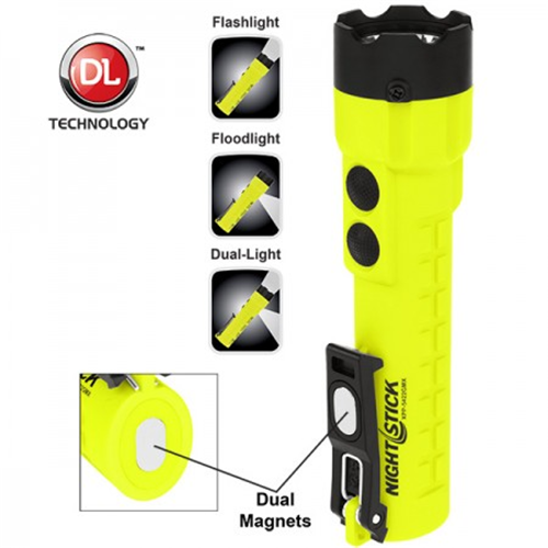 Nightstick X-Series Intrinsically-Safe Dual-Light Flashlight w/ Dual Magnets