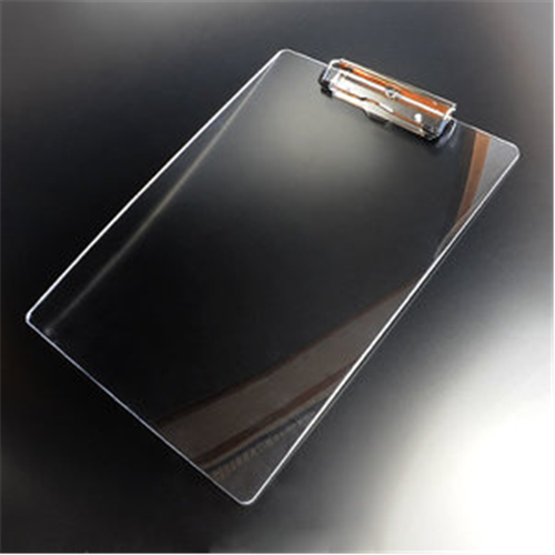 Posse Box Flat Clipboard Clear-Silver