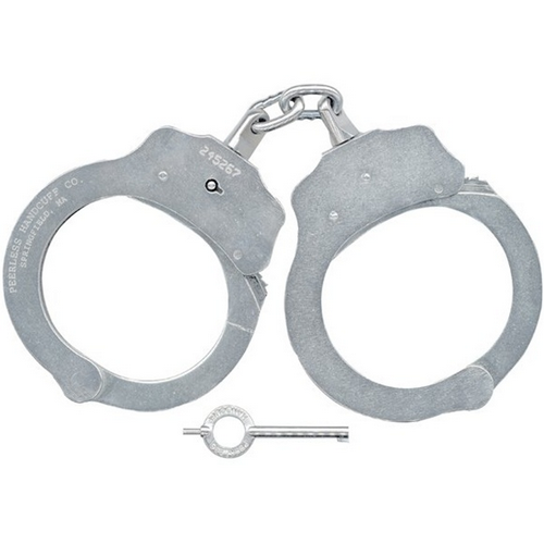 Peerless Handcuff Company Model 700C Chain Link Handcuffs - Nickel Finish