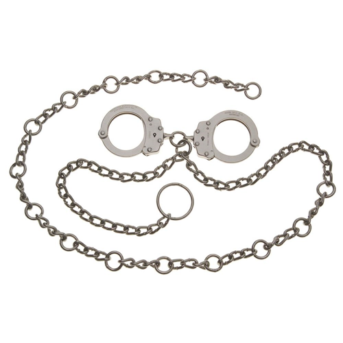 Peerless Handcuff Company Model 7003C 54'' Waist Chain w/ Handcuffs at Navel