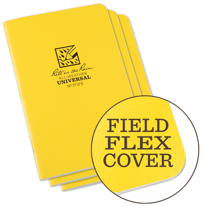 Rite in the Rain Field-Flex Universal Stapled Notebook 4.625 x 7 - 3 Pack