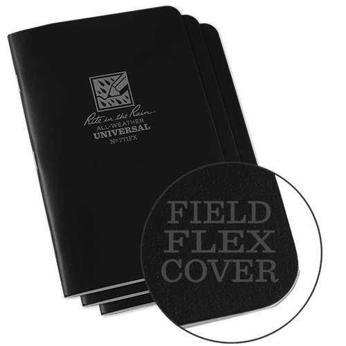 Rite in the Rain Field-Flex Universal Stapled Notebook 4.625 x 7 - 3 Pack