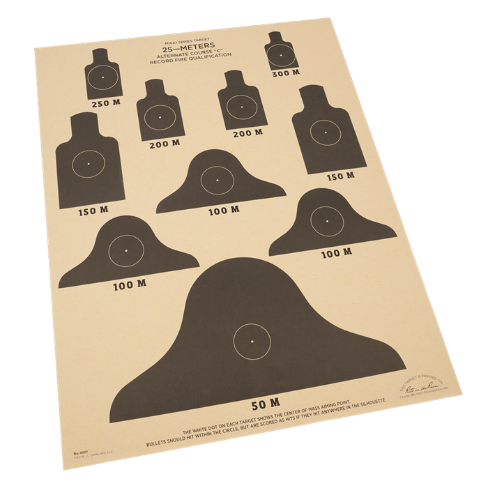 Rite in the Rain 25 Meter ALT-C Qualification Targets (17'' x 22'')