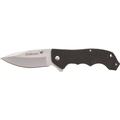 Schrade G10 Handle, 9Cr18MoV Steel, Index Flipper, Liner Lock, Dual Thumb Studs.
