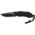 Schrade Fixed Blade Neck Knife, 9Cr18MoV Steel, Paracord Wrapped Handle, Nylon Fiber Sheath