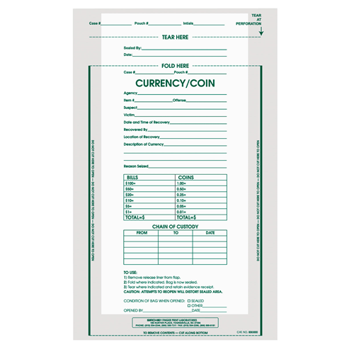 Sirchie Currency/Coin Bag