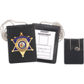 Strong Leather Company Recessed Velcro Badge And Id Holder With Chain