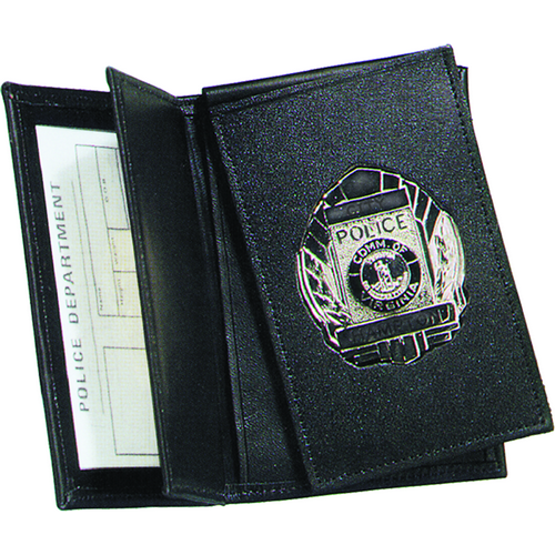 Strong Leather Company Side Open Double ID Flip-out Recessed Badge Case - Dress