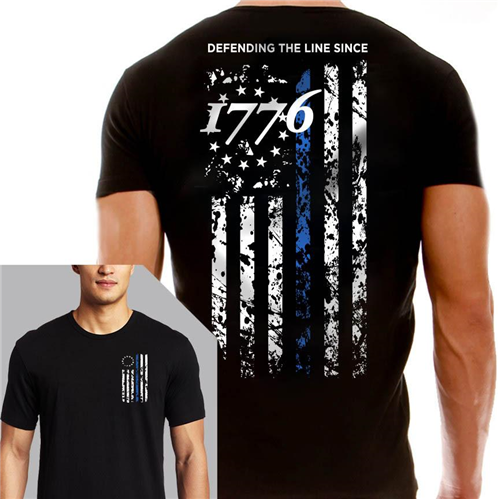 Thin Blue Line Men's Shirt - Thin Blue Line: 1776