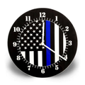 Thin Blue Line Thin Blue Line American Flag Clock