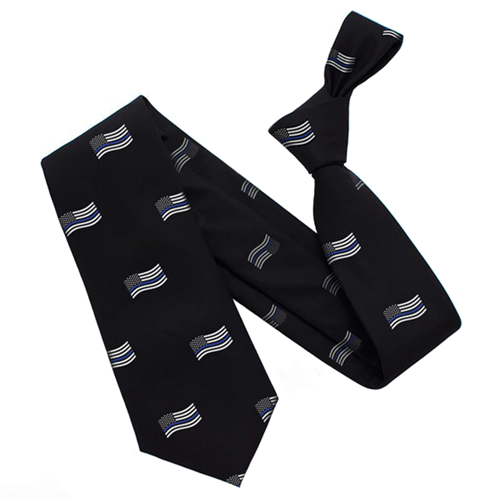 Thin Blue Line Thin Blue Line Waving Flag Tie