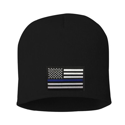 Thin Blue Line Knit Beanie 8 Inch