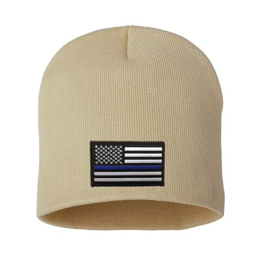 Thin Blue Line Knit Beanie 8 Inch