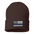 Thin Blue Line Thin Blue Line Flag Embroidered Beanie