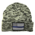 Thin Blue Line Thin Blue Line Flag Embroidered Beanie
