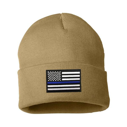 Thin Blue Line Thin Blue Line Flag Embroidered Beanie